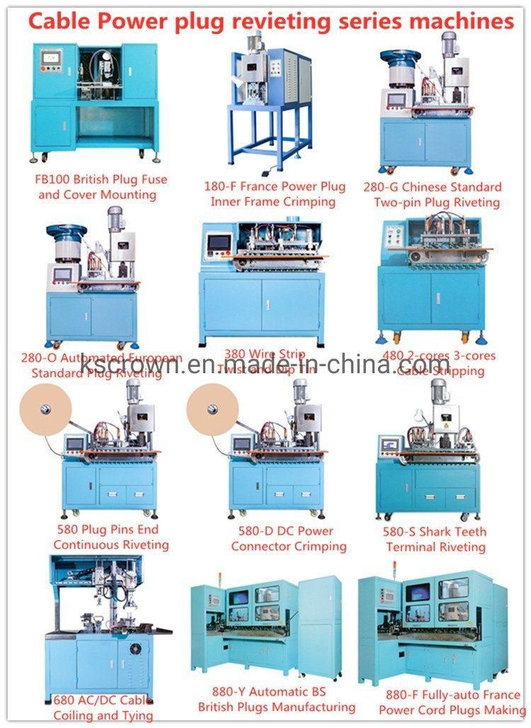 France Power Plug Making Machine, French Head Inner Frame 16A Plug Insert Crimping Machine