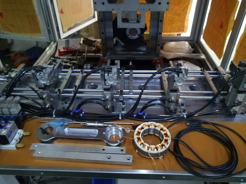 Automatic Thread Cutting and Coil Motor Winding Machine with 4 or 6 Axis Station External Winder