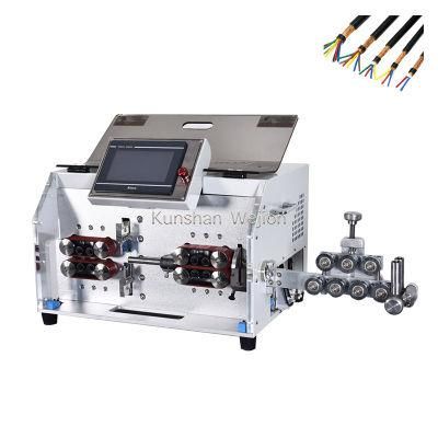 automatic multi core sheath cable cutting&stripping machine with middle stripping function