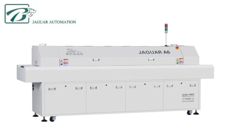 Jaguar Manufactures Medium Volume Easy Install Lead-Free 6 Zone Reflow Oven for PCB Soldering