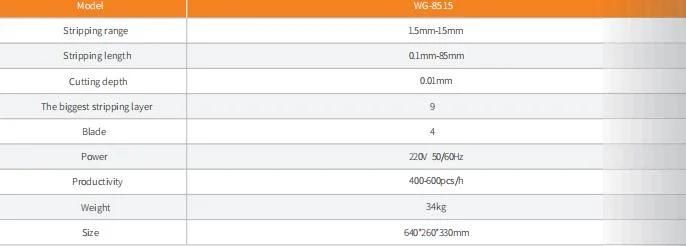 Automatic Coaxial Wire Cable Cutting and Stripping Equipment/Wiring Machine/Cable Stripper Machine/Wire Cable Stripping Machine (WG-8515)