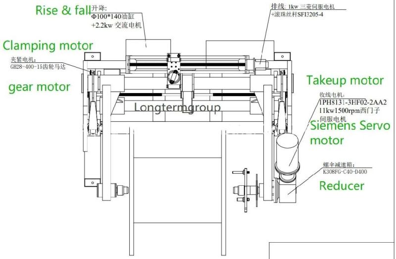 Hydraulic Cantilever Cable Winder with Traverse, Take up and Pay off Machine for Cable Steel Drum Winding