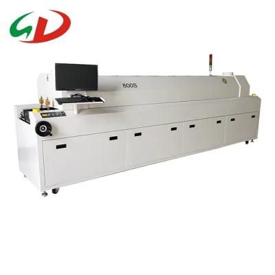 SMT Machine Manufacturer High Stability Lead Free Hot Air 8 Zones Reflow Soldering Oven/Welding Machine