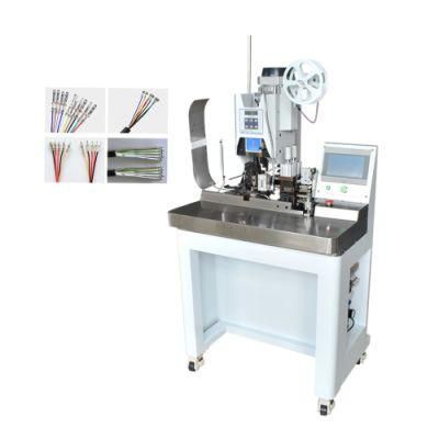 Automatic 24AWG Flat Ribbon Cable Terminal Stripping Crimping Machine
