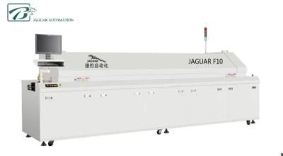 2022 Newly Developed SMT Automatic Jaguar 10 Zones Lead-Free Hot Air Reflow Oven F10