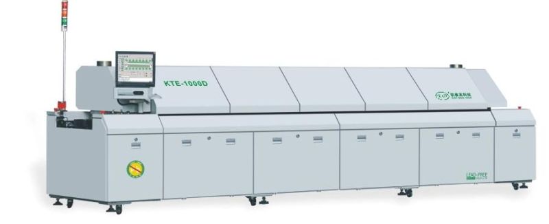 SMT Automatic PCB Soldering Machine Dual Rails 10 Zones Lead Free Reflow Oven Kte-1000d