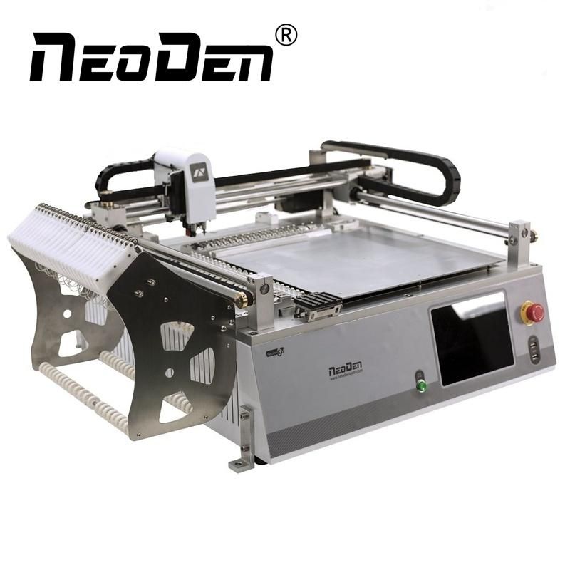 2-Nozzle-Heads SMD Pick Place Machine Neoden3V with SMT Feeders PCB Soldering Machine