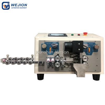 Fully automatic multi-core sheathed wire cutting peeling machine Copper tape shielded flat cable 9sqmm wire cut strip