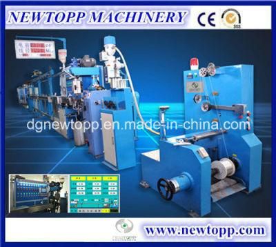 Xj-40+30 PLC Automatic Chemical Foaming Cable Extrusion Line