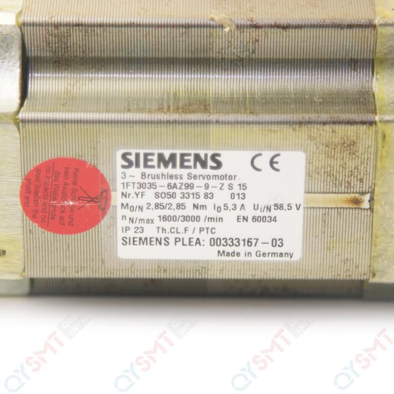 Siemens Brushless Servo Motor 00333167-03 for SMT Pick and Place Machine 