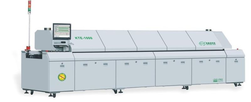 SMT Assembly Line Automatic PCB Soldering Machine 10 Zones Lead Free Reflow Oven Kte-1000