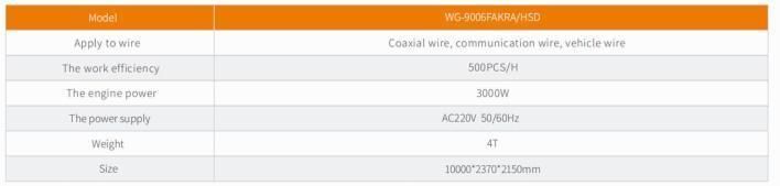 Fakra and Hsd Wiring Cutting Striping Crimping Production Line, Full Automatic Wiring Processing Line Machine for Wire Harness (WG-9006)