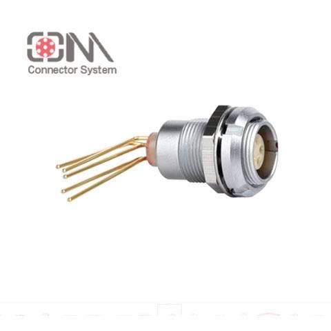 Qm B Series Zcg Bending-Pin Fixed Socket 12V Push-Pull RJ45 M12 Connector Banana Plug Socket Terminal Connector