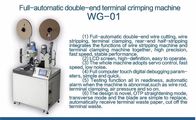 Wingud Automatic Double End Wire Cutting Stripping and Terminal Crimping Machine Wg-01