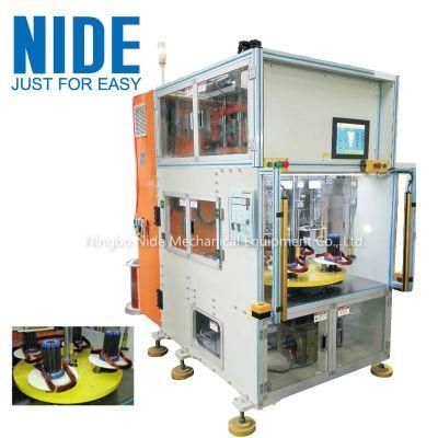 Double Heads Four Working Station Vertical Type Stator Auto Coil Winding Machine