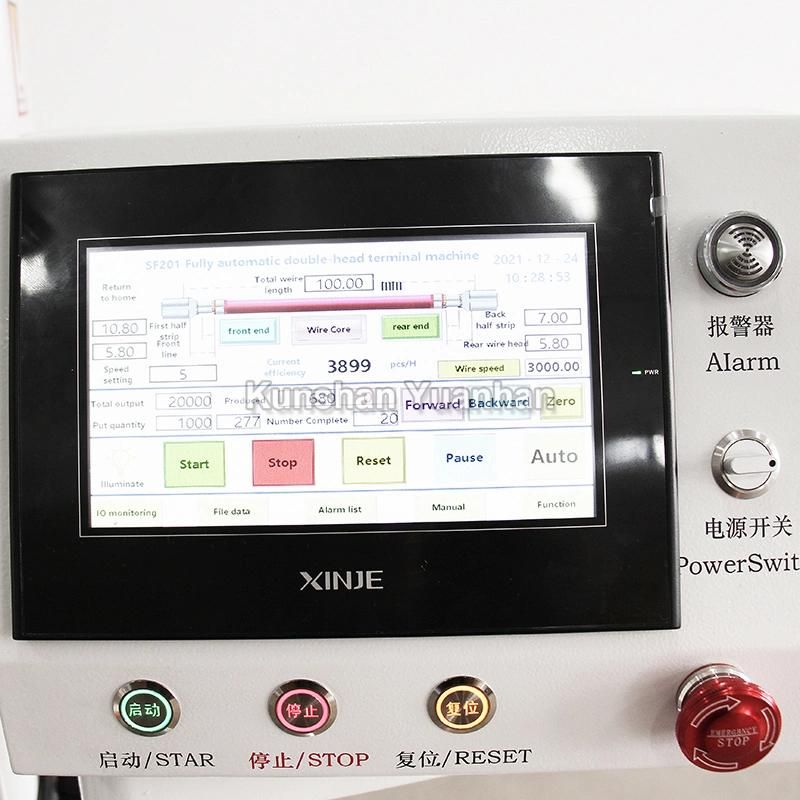 Servo Motor Control Automatic Double Ends Cutting Stripping Terminal Crimping Machine