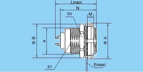 Qm B Series Zcg Socket Self-Locking Push Pull Connector