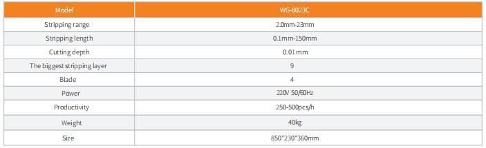 Usage Semi-Automatic Coaxial Wire Stripper/ Electric Cable Cutting Machine /Electrical Wire Stripping Machine (WG-8023C)