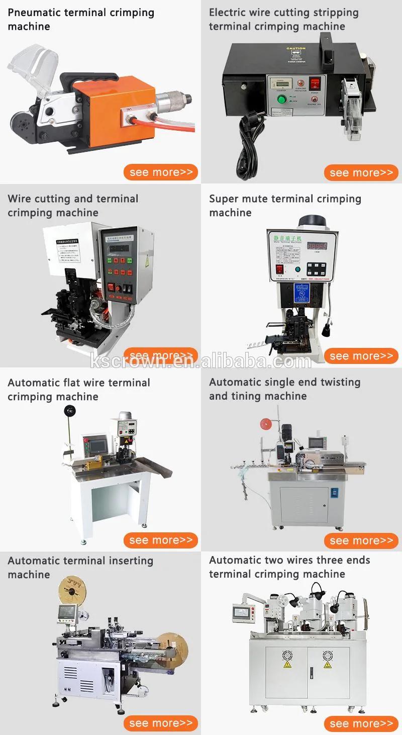Fully Automatic Double Head IDC Connector Piercing Terminal Crimping Housing Connector Inserting Machine