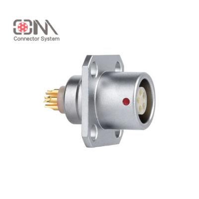 Qm K Series Zdg Flange-Fixed Socket Waterproof Cable Push-Pull RJ45 M12 Connector Banana Plug Socket Terminal Connector